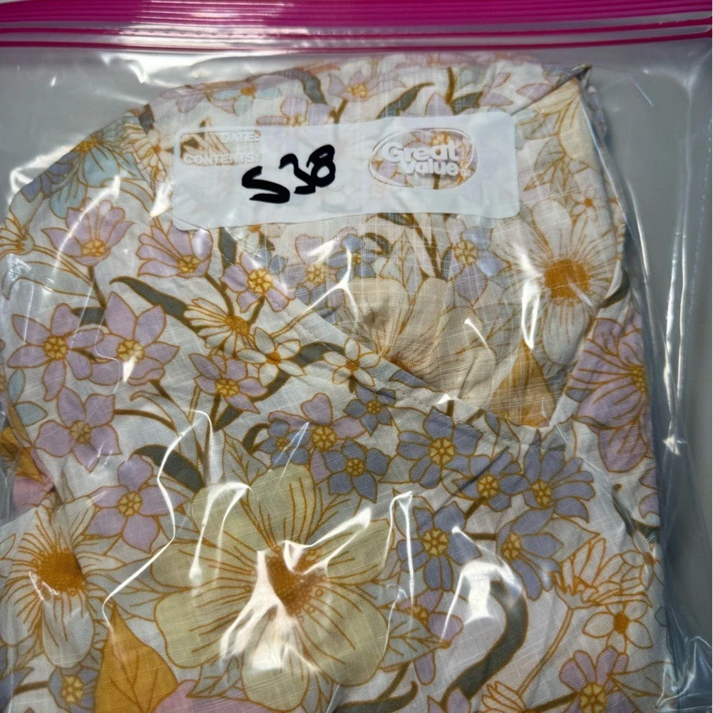 a.n.a a new approach‎ Floral V-Neck Blouse XL Hollie Floral Pink Yellow